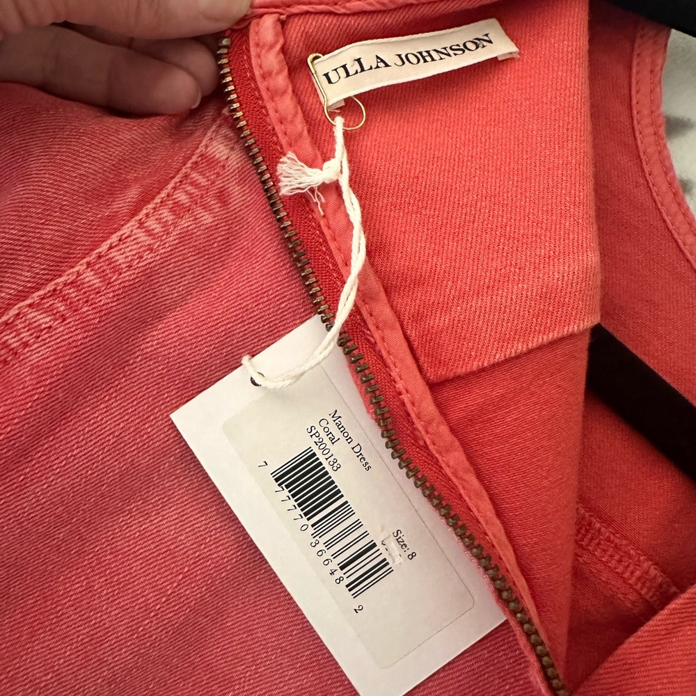 Ulla Johnson Mona coral soft Jean dress 8 - Picture 5 of 8
